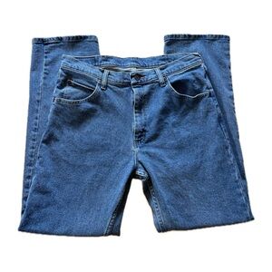 Wrangler Jeans Mens Size 34x30 Blue Denim Straight Leg